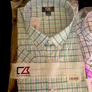 Brand, new cutter, and buck button up polo